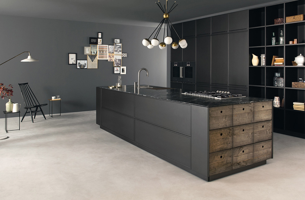 Stylish Italian kitchen with integrated appliances